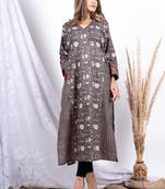 Multicolor printed cotton ethnic-kurtis