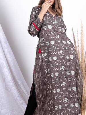Multicolor printed cotton ethnic-kurtis 2