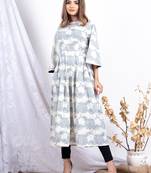 Multicolor printed cotton ethnic-kurtis