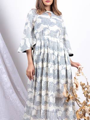 Multicolor printed cotton ethnic-kurtis 4