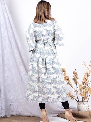 Multicolor printed cotton ethnic-kurtis 5