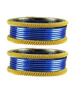Blue Color Brass Bangle