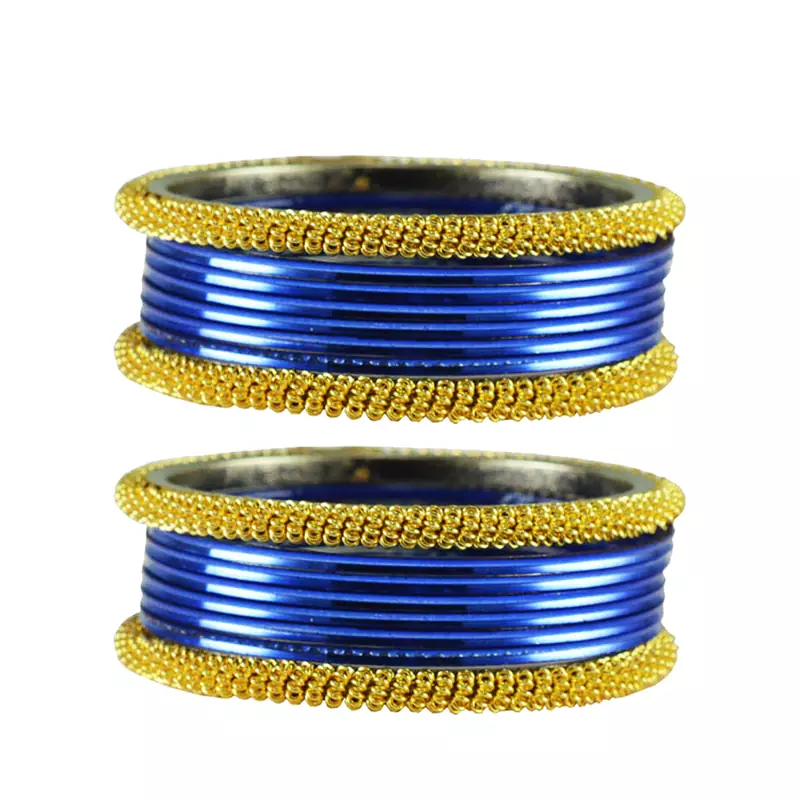 Blue Color Brass Bangle