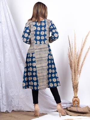 Multicolor printed cotton ethnic-kurtis 5