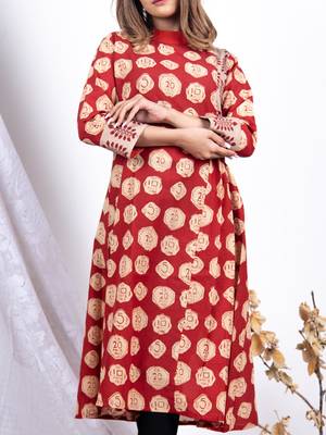 Multicolor printed cotton ethnic-kurtis 4