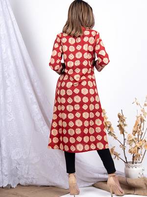 Multicolor printed cotton ethnic-kurtis 5