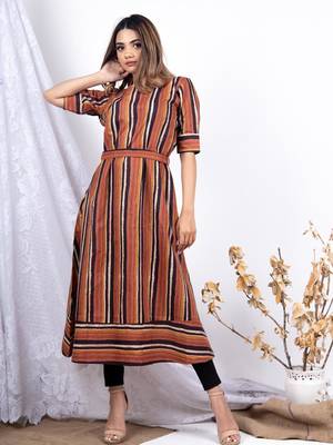 Multicolor printed cotton ethnic-kurtis 1
