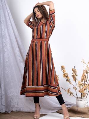 Multicolor printed cotton ethnic-kurtis 2