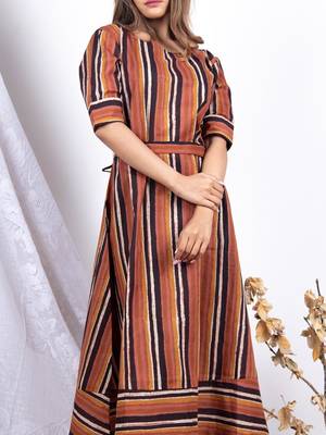 Multicolor printed cotton ethnic-kurtis 4