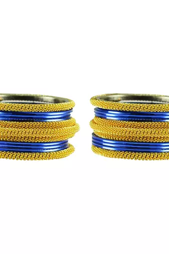 Blue Color Brass Bangle