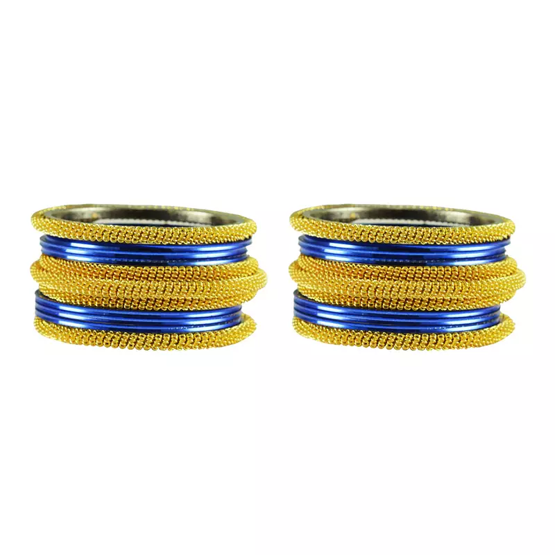 Blue Color Brass Bangle