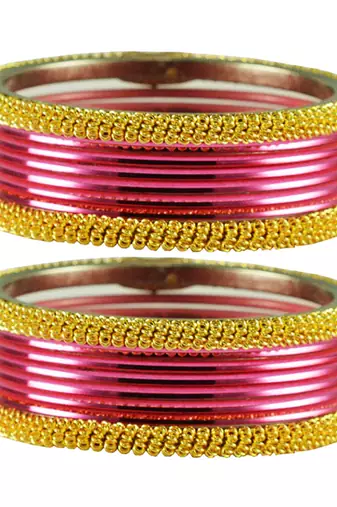 Light Rani Color Brass Bangle