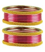 Light Rani Color Brass Bangle