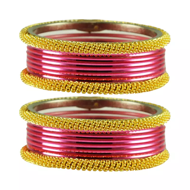 Light Rani Color Brass Bangle