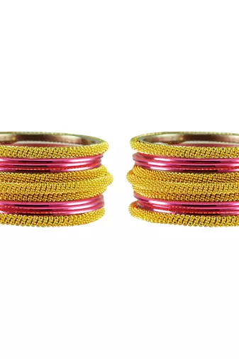 Light Rani Color Brass Bangle