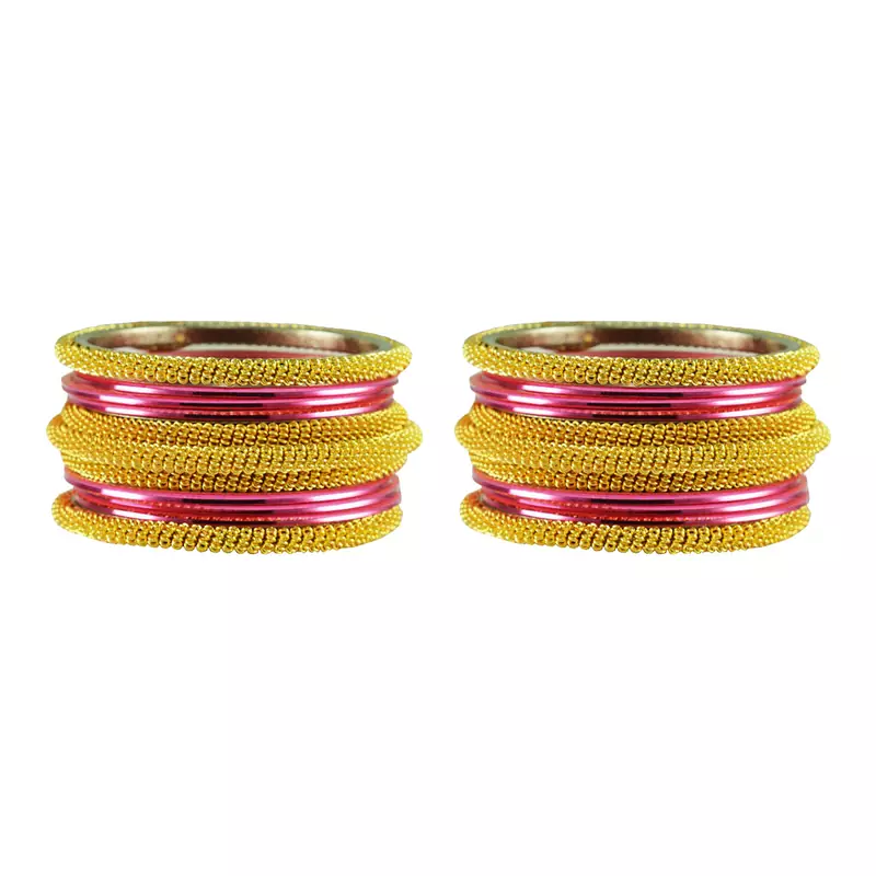 Light Rani Color Brass Bangle