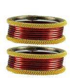 Maroon Color Brass Bangle