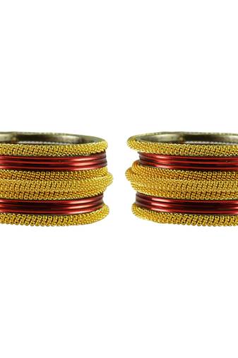 Maroon Color Brass Bangle