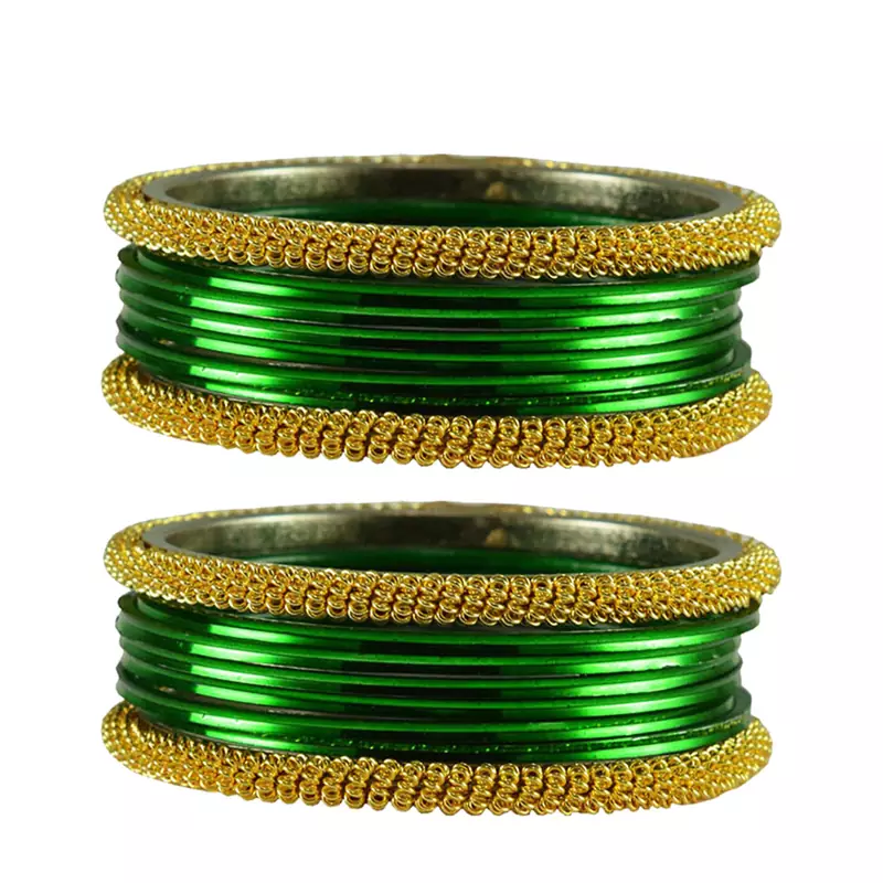 Green  Color Brass Bangle