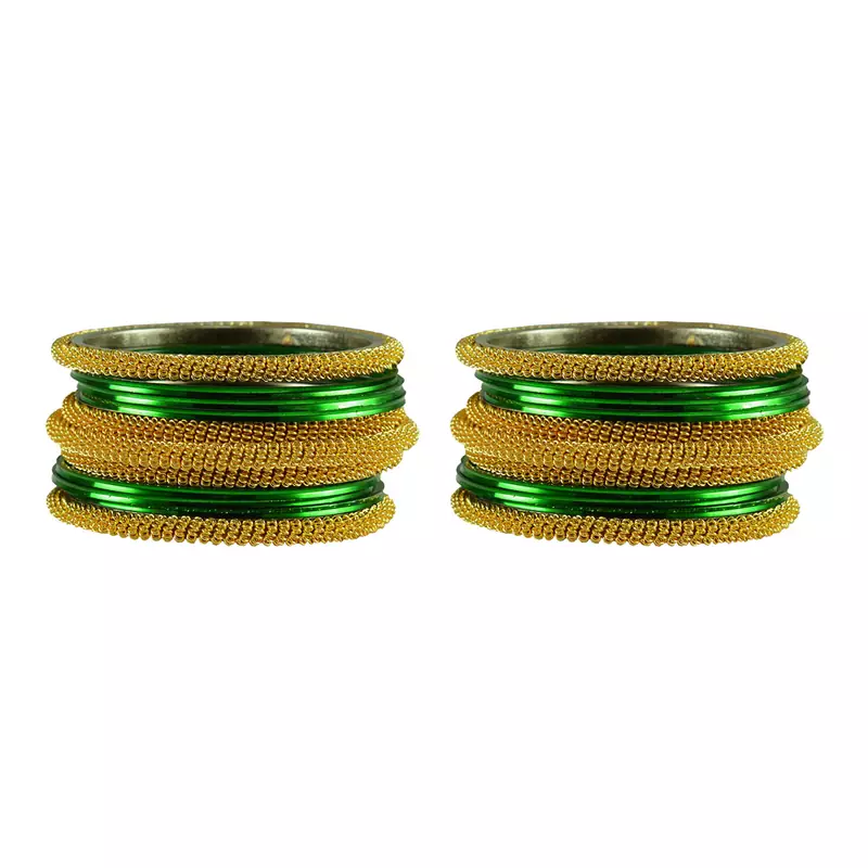 Green  Color Brass Bangle