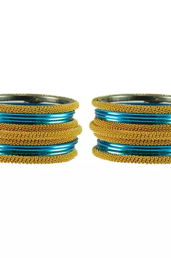 Firozi Color Brass Bangle