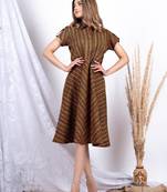 Multicolor printed cotton short-dresses