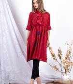 Multicolor printed cotton short-dresses