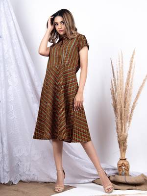 Multicolor printed cotton short-dresses 2