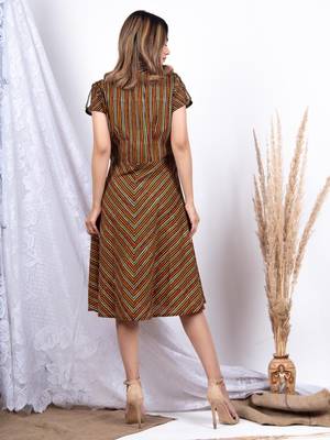 Multicolor printed cotton short-dresses 5