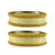 White Color Acrylic And Brass Bangle