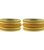 White Color Acrylic And Brass Bangle