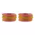 Pink Color Acrylic And Brass Bangle