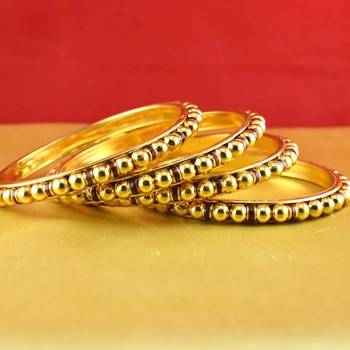 gold moti stone cz polki kundun meenakari pearl bangle kara size-2.6,2.8 1