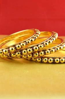 gold moti stone cz polki kundun meenakari pearl bangle kara size-2.6,2.8