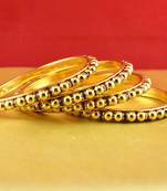 gold moti stone cz polki kundun meenakari pearl bangle kara size-2.6,2.8