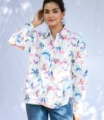 Multicolor printed cotton short-dresses