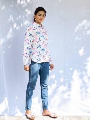 Multicolor printed cotton short-dresses 4