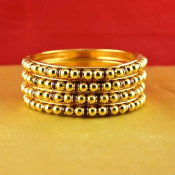 gold moti stone cz polki kundun meenakari pearl bangle kara size-2.6,2.8 2