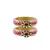 Pink Color Acrylic And Brass Bangle