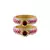 Pink Color Acrylic And Brass Bangle
