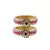 Pink Color Acrylic And Brass Bangle