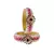 Pink Color Acrylic And Brass Bangle