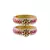 Pink Color Acrylic And Brass Bangle