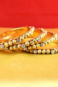 gold moti stone czpolki kundun meenakari pearl bangle kara size-2.4,2.6,2.8