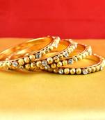 gold moti stone czpolki kundun meenakari pearl bangle kara size-2.4,2.6,2.8