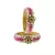 Pink Color Acrylic And Brass Bangle