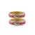 Pink Color Acrylic And Brass Bangle