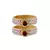 Pink Color Acrylic And Brass Bangle