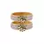 Pink Color Acrylic And Brass Bangle