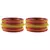Red Color Acrylic And Brass Bangle